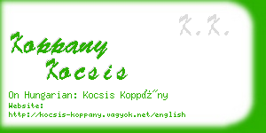 koppany kocsis business card